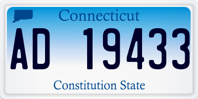 CT license plate AD19433