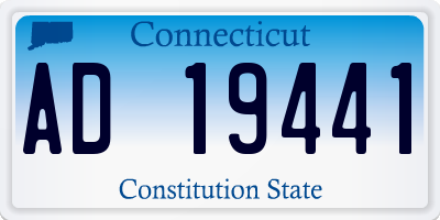 CT license plate AD19441