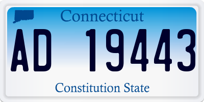 CT license plate AD19443