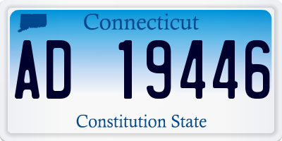 CT license plate AD19446