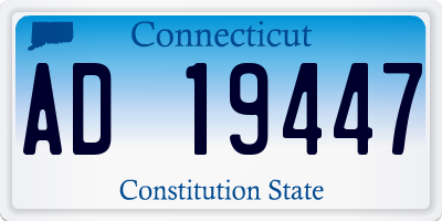 CT license plate AD19447