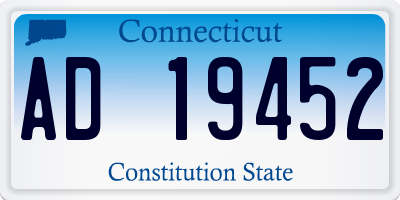 CT license plate AD19452