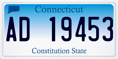 CT license plate AD19453