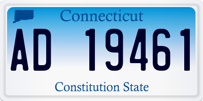 CT license plate AD19461