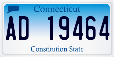 CT license plate AD19464