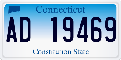 CT license plate AD19469
