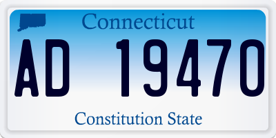CT license plate AD19470
