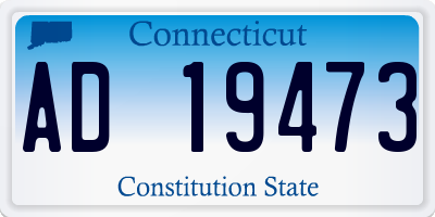 CT license plate AD19473
