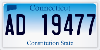 CT license plate AD19477