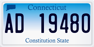 CT license plate AD19480
