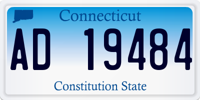 CT license plate AD19484