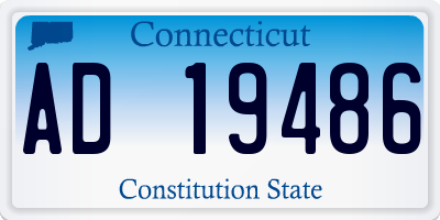 CT license plate AD19486