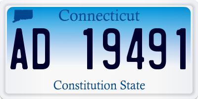 CT license plate AD19491