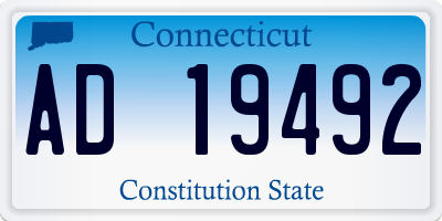 CT license plate AD19492