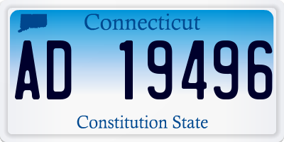 CT license plate AD19496