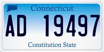 CT license plate AD19497