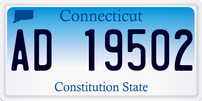 CT license plate AD19502