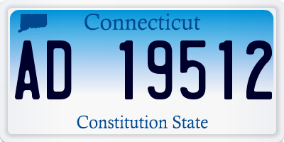 CT license plate AD19512