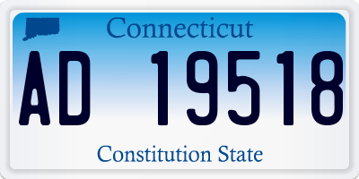 CT license plate AD19518