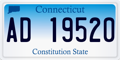 CT license plate AD19520