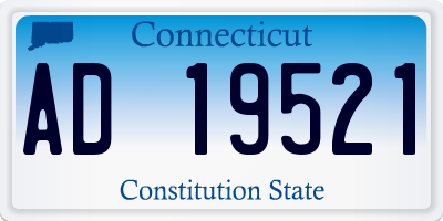 CT license plate AD19521
