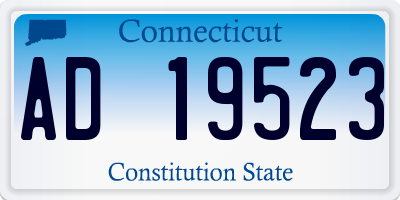 CT license plate AD19523