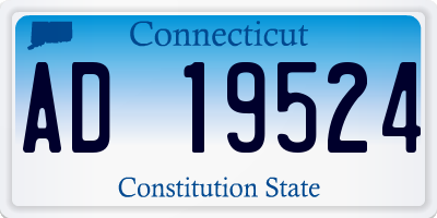 CT license plate AD19524