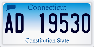 CT license plate AD19530