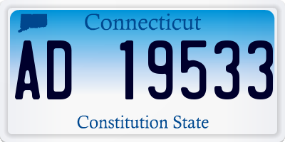 CT license plate AD19533