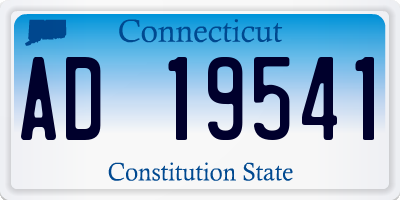 CT license plate AD19541