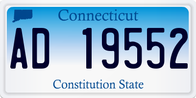 CT license plate AD19552
