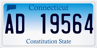 CT license plate AD19564