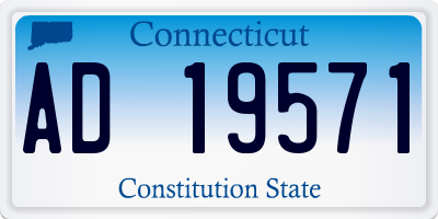 CT license plate AD19571