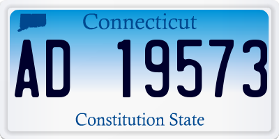 CT license plate AD19573