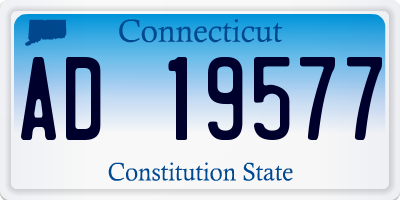 CT license plate AD19577