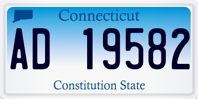 CT license plate AD19582