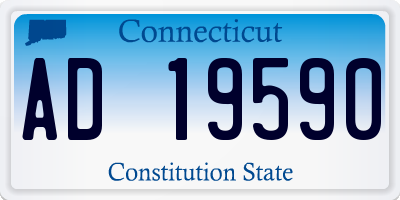 CT license plate AD19590