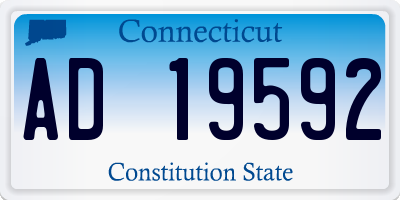 CT license plate AD19592