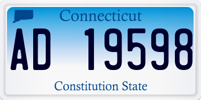 CT license plate AD19598