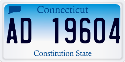 CT license plate AD19604