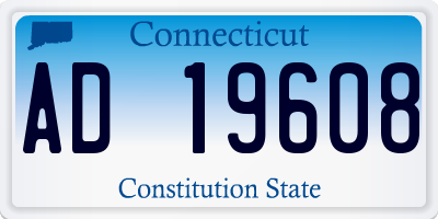 CT license plate AD19608