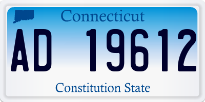 CT license plate AD19612
