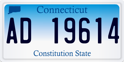 CT license plate AD19614