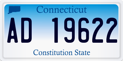 CT license plate AD19622