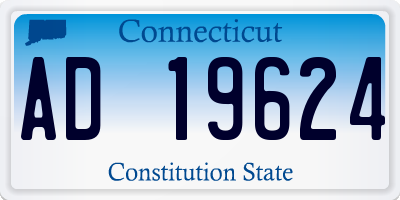 CT license plate AD19624