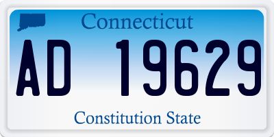 CT license plate AD19629