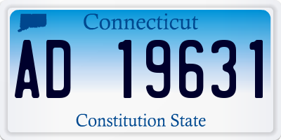 CT license plate AD19631
