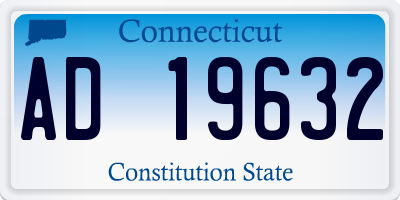 CT license plate AD19632