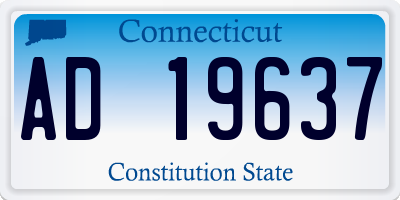 CT license plate AD19637