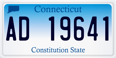 CT license plate AD19641